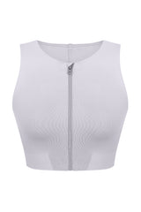 Grey Zipper Top