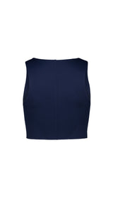 Blue Zipper Top