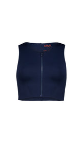 Blue Zipper Top