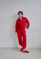 AWY Red Fleece Joggers