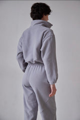 Флісовий half-zip сірий AWY