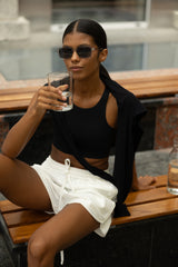 Top with American armhole Black