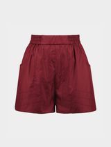 Burgundy sports shorts