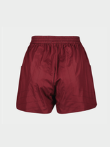 Burgundy sports shorts